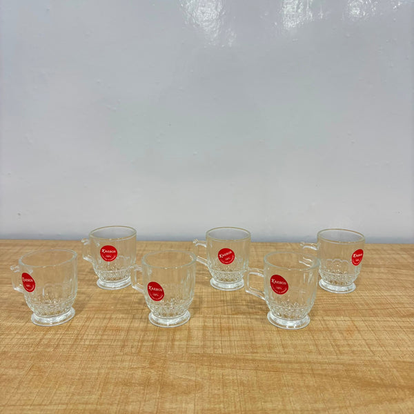 A07086 KARBON Glass Tea & Coffee Cup Set with Handle (Set of 6) [SMTC345]
