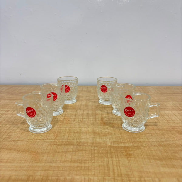 A07086 KARBON Glass Tea & Coffee Cup Set with Handle (Set of 6) [SMTC345]