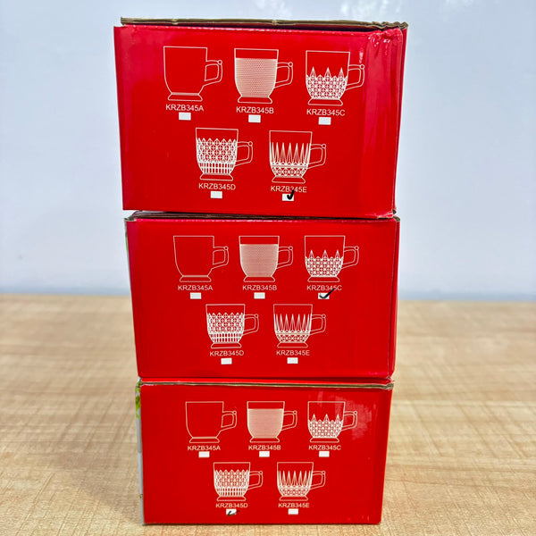 A07086 KARBON Glass Tea & Coffee Cup Set with Handle (Set of 6) [SMTC345]