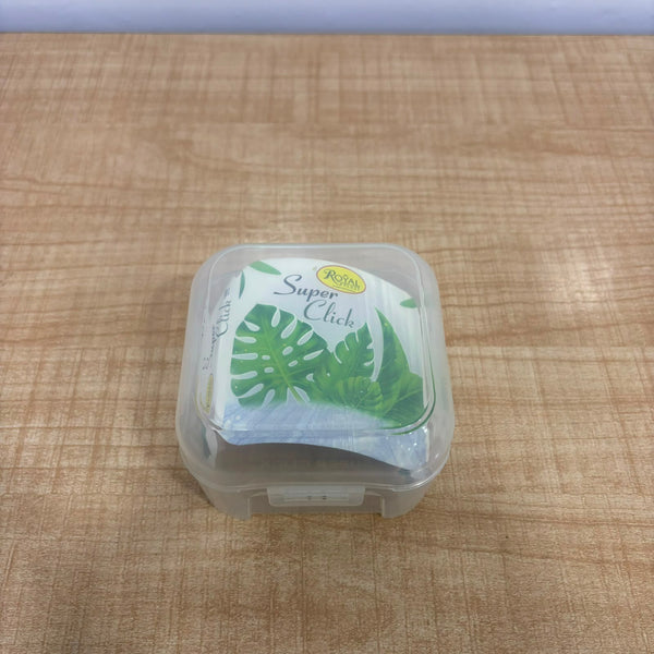 A07091 Royal Plast Super Click Small Transparent Plastic Storage Container with Hinged Lid