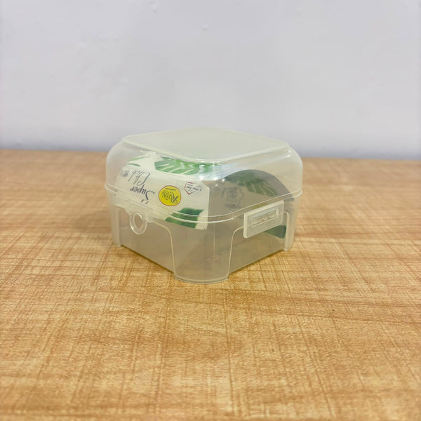 A07091 Royal Plast Super Click Small Transparent Plastic Storage Container with Hinged Lid