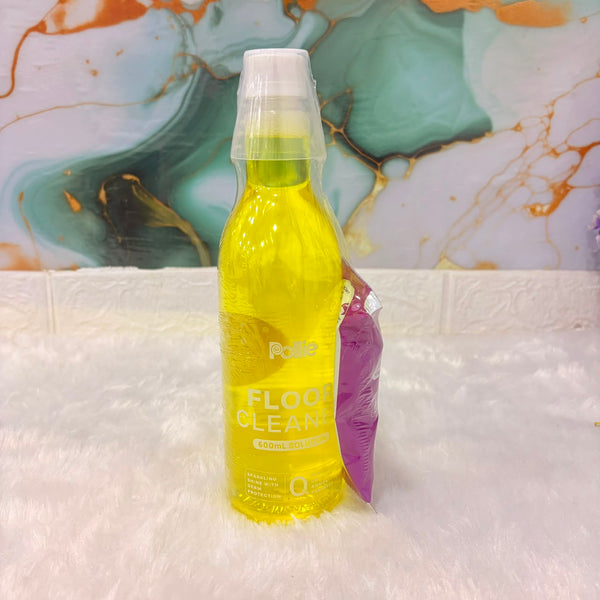 A07094 Pollie Lemon Floor Cleaner Liquid (600ml Bottle with Free Sachet Combo)