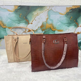 A07096 Stylish Women’s Tote Handbags – Premium Printed & Textured Designs