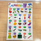 A07106 Navneet Reusable Double-Sided Wipe-Clean Alphabet Small Wall Chart for Kids