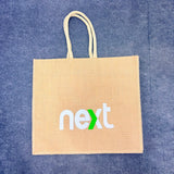 AM2901 Next Eco Friendly Jute Bag for Grocery Shopping with Zip by Meme jumbo