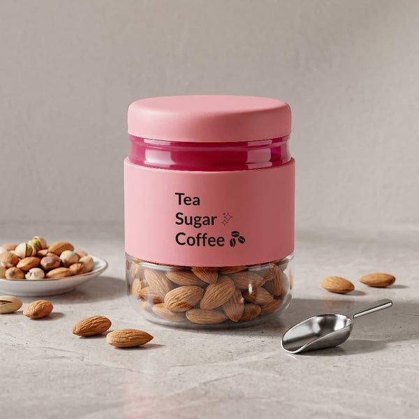 A07157 Airtight Ring 'O' Canister Jar Set (600 ml, Combo Pack of 2)