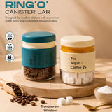 A07157 Airtight Ring 'O' Canister Jar Set (600 ml, Combo Pack of 2)