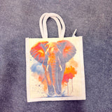 AM0034 Printed Eco-Friendly Jute Bag with Zip Closure