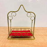 A07163 Decorative Golden Swinging Jhula for Laddu Gopal & Small Deities