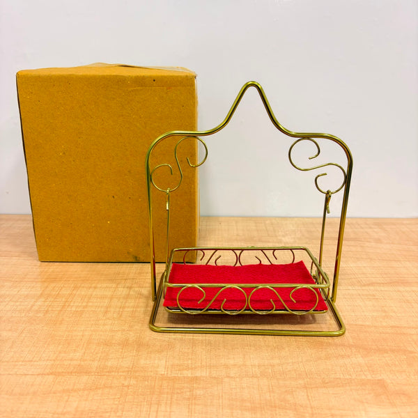 A07163 Decorative Golden Swinging Jhula for Laddu Gopal & Small Deities