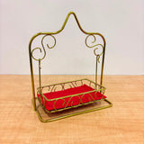 A07163 Decorative Golden Swinging Jhula for Laddu Gopal & Small Deities