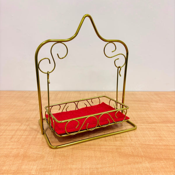 A07163 Decorative Golden Swinging Jhula for Laddu Gopal & Small Deities