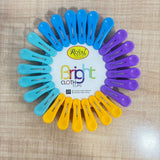 A07167 Royal Plast Bright Heavy-Duty Plastic Cloth Clips Set (24 Pcs)