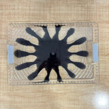 A07172 Royal Plast Transparent Acrylic Rectangular Serving Tray with Integrated Handles