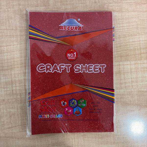 A07180 Accura Premium Glitter Craft Sheet (Multicolor)