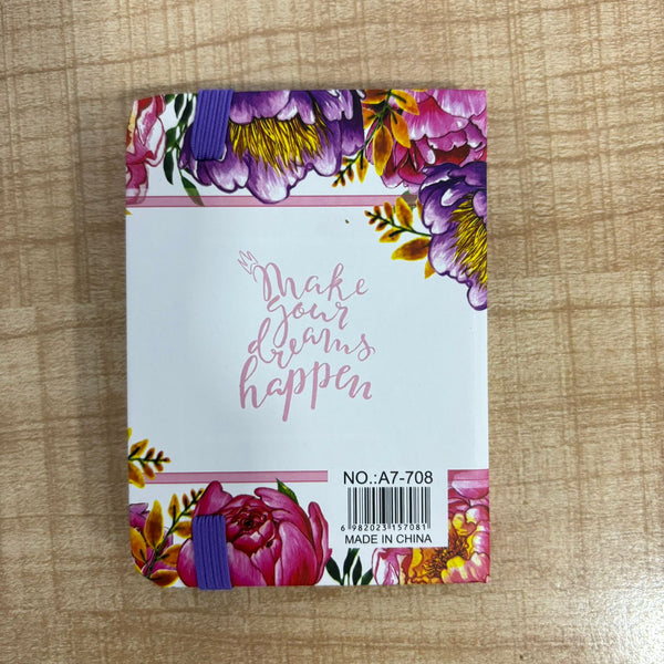 AM6368 Pocket Diary A7 Mini Notebook with Elastic Band Mix Design