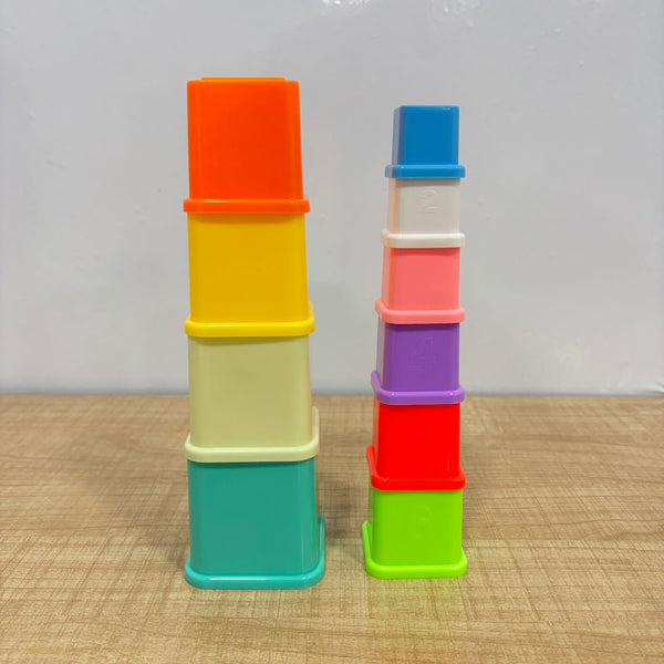 A07183 10 Colourful Build-Up Cubes with Numbers