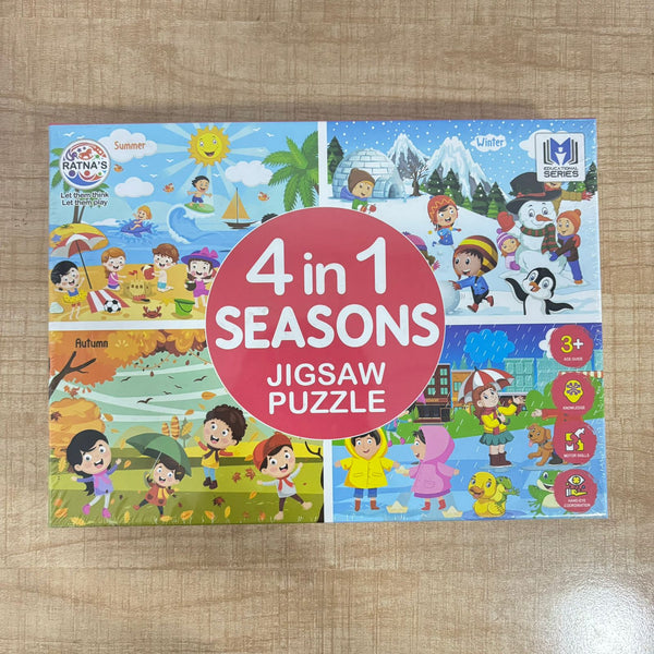 A07190 4 in 1 Seasons Jigsaw Puzzle for Kids (Age 3+) – 4 Sets of 35 Pieces