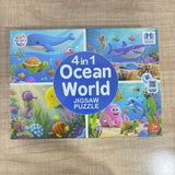 A07195 4 in 1 Ocean World Jigsaw Puzzle for Kids (140 Pieces Total)