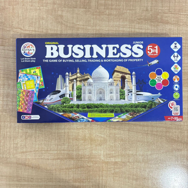 A07199 Original Junior Business Coins Board Game (5 in 1)