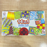 A07204 14-in-1 Family Fun Board Game Set (Business + 13 Classic Games)