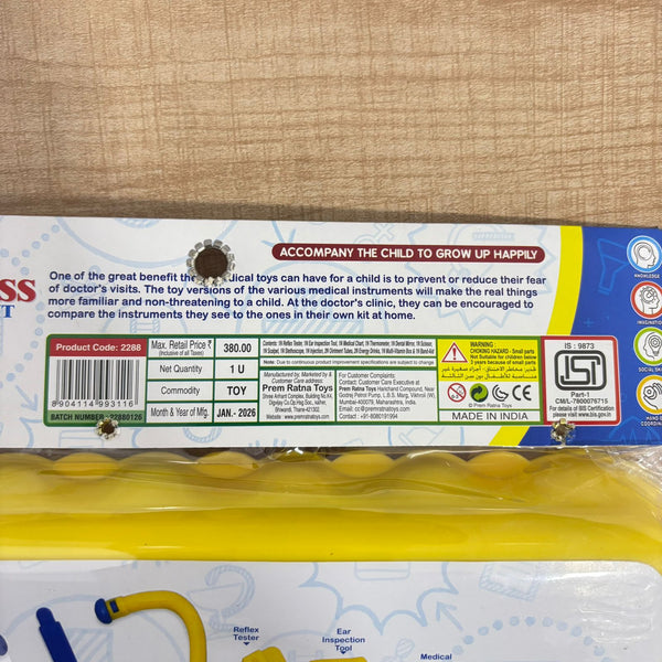 A07212 Wellness Medical Kit Play Set for Kids (Age 2+ Years)