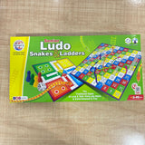 A07214 Senior Ludo & Snakes and Ladders 2-in-1 Board Game Set