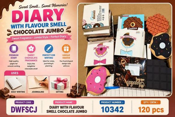 A07224 Chocolate Flavour Scented Jumbo Food-Shaped Diary & Notebook