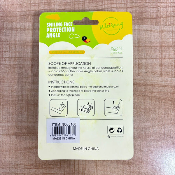 A07253 Transparent Safety Corner Protection Angle Guard-4 Pieces Set