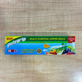 A07255 Multi-Purpose Reclosable Zipper Bags - Medium Size 25 Bags