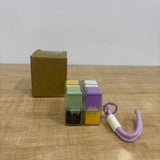 A07177 Portable Rubik's Cube Style Multi-Grid Pill Box with Lanyard