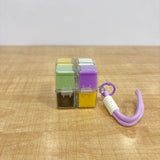 A07177 Portable Rubik's Cube Style Multi-Grid Pill Box with Lanyard