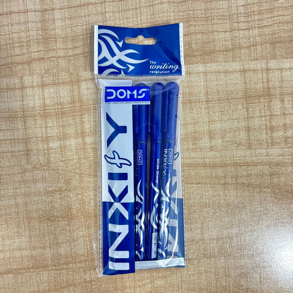 AM0488 Doms INXIfY Softy Ballpen For Smooth Writing Blue -5pcs