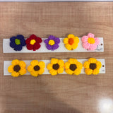 A07421 Handcrafted Crochet Flower Hair Pin - Mix Design