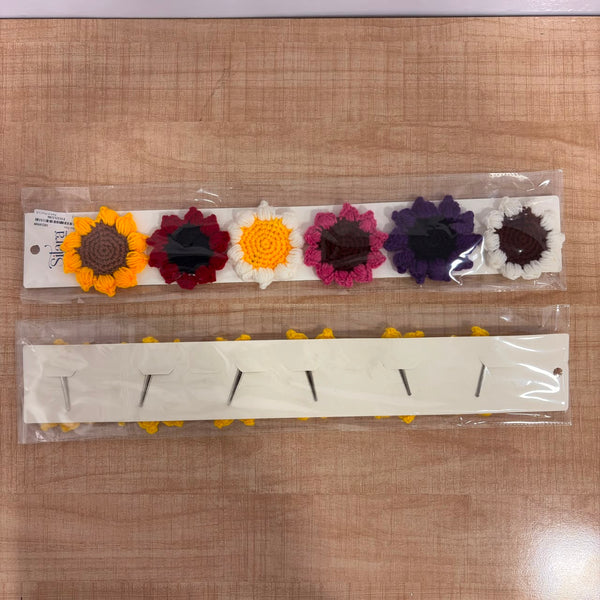 A07423 Handmade Crocheted Sunflower Hair Pin - Mix Design
