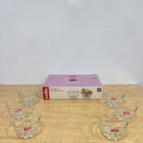 A07433 Cello Glassware Floret Ice Cream Bowl Set - 6 Pieces (200ml)