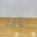 A07434 Karbon 6-Piece Transparent Textured Glass Bowl Set (145 ml)