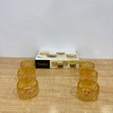A07435 KARBON Premium Gold Crystal Glass Bowl Set (130ml, Pack of 6)