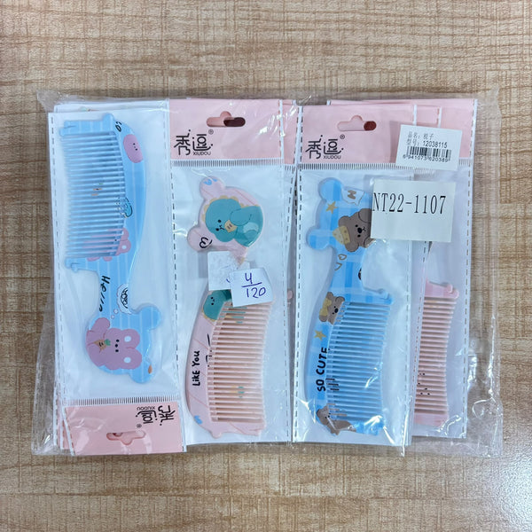 A07438 Cute Cartoon Printed Hair Comb for Kids & Girls