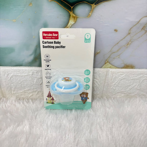 A07443 Bear BPA-Free Silicone Cartoon Baby Soothing Pacifier with Cover (0-18 Months)