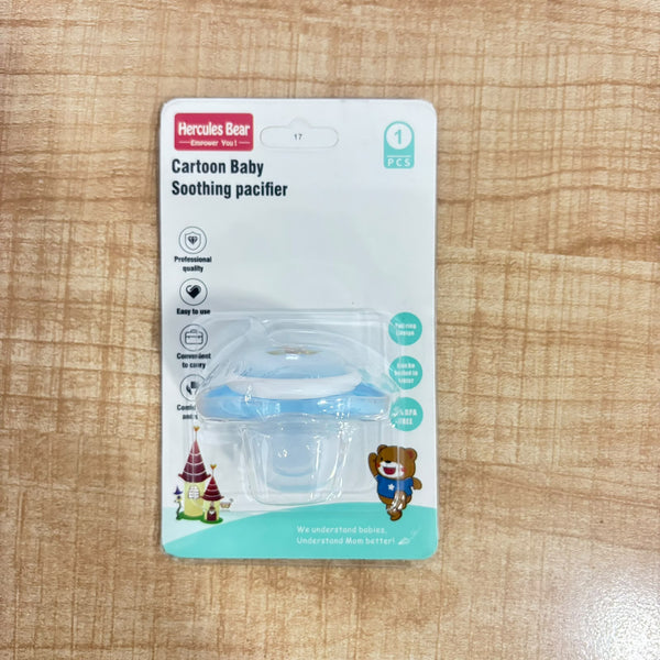 A07443 Bear BPA-Free Silicone Cartoon Baby Soothing Pacifier with Cover (0-18 Months)