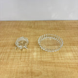 A07404 Decorative Clear Glass Crystal Tortoise Turtle with Glass Saucer Plate Set