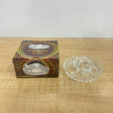 A07404 Decorative Clear Glass Crystal Tortoise Turtle with Glass Saucer Plate Set