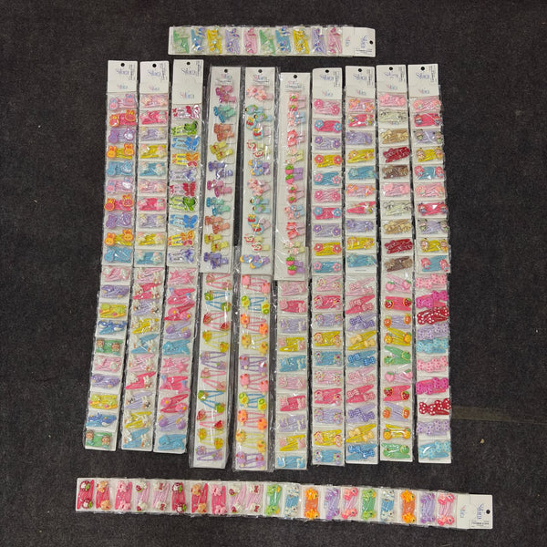 A07426 Colorful Cartoon Printed Hair Pin for Kids & Girls - Mix Design