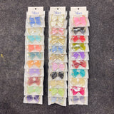 A07427 Mesh Bow Hair Pin with Rhinestone Border - Mix Design