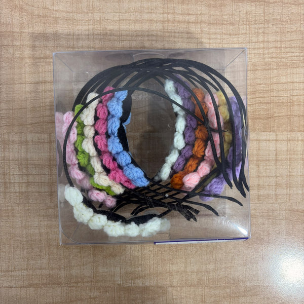 A07428 Multicolor Handmade Crochet Flower Hair Pin for Women & Girls