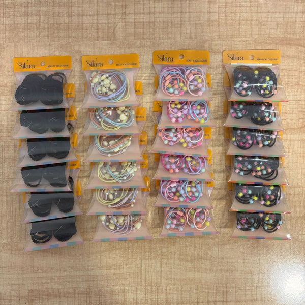 A07460 Elastic Hair Bands & Scrunchie with Cute Beads & Embellishments