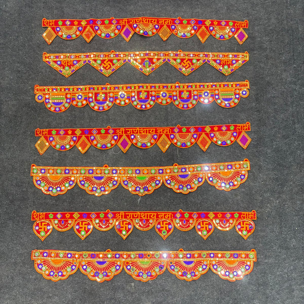 A07462 Traditional Mirror Work Embroidered Door Toran [38 Inch] for Festival Home Decor