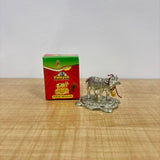 A07475 Brass Metal Kamdhenu Cow and Calf Statue [No.1] for Pooja & Home Decor