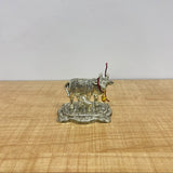 A07475 Brass Metal Kamdhenu Cow and Calf Statue [No.1] for Pooja & Home Decor